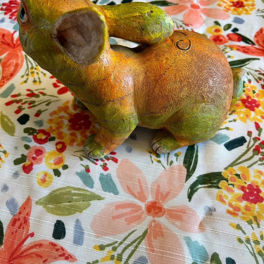 Colorful Ceramic Bunny Figurine - Picture 3 of 5